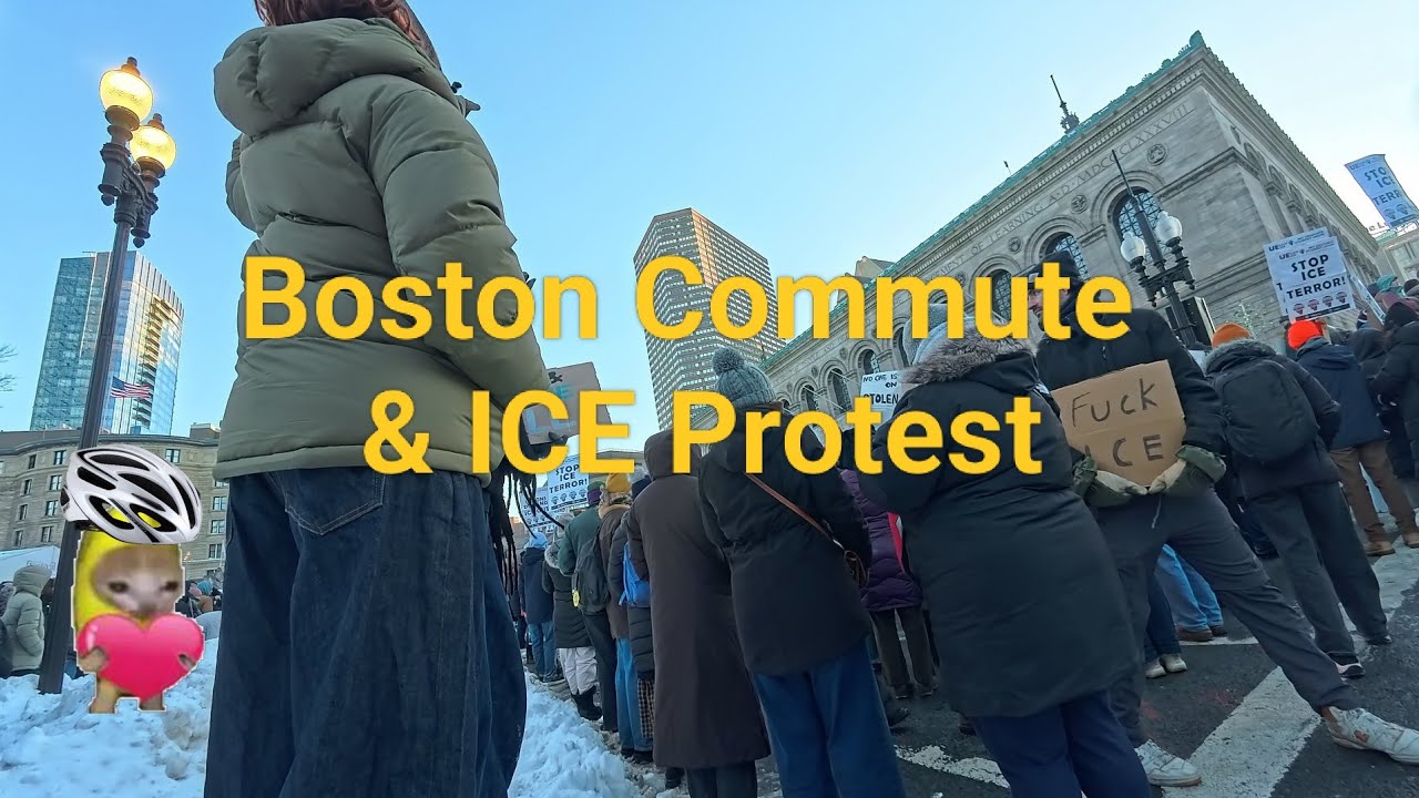 Commute to Work and the ICE Protest | Downtown Boston in 8F Weather
