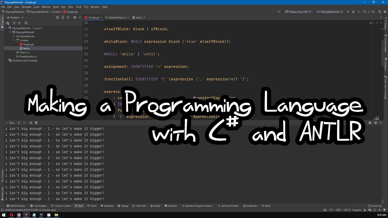 Making a Programming Language with C# and ANTLR4