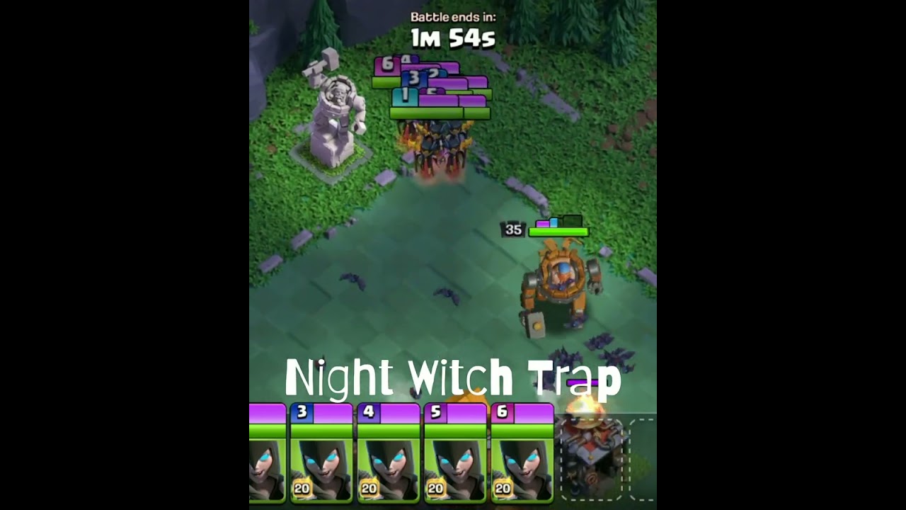 Builder Base Tips And Tricks Part 1: How To Trap Night Witches in 