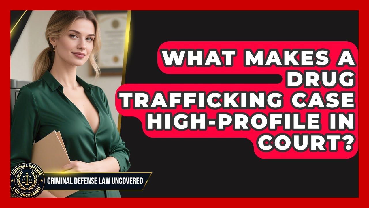 What Makes A Drug Trafficking Case High-profile In Court? - Criminal Defense Law Uncovered