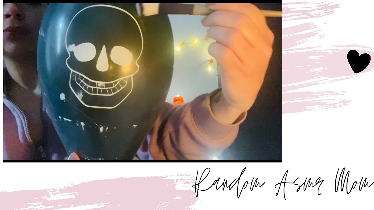 ASMR|🎃👻🎈| Halloween Balloon Play |Brushing sounds | Deflating and Popping Balloons✨