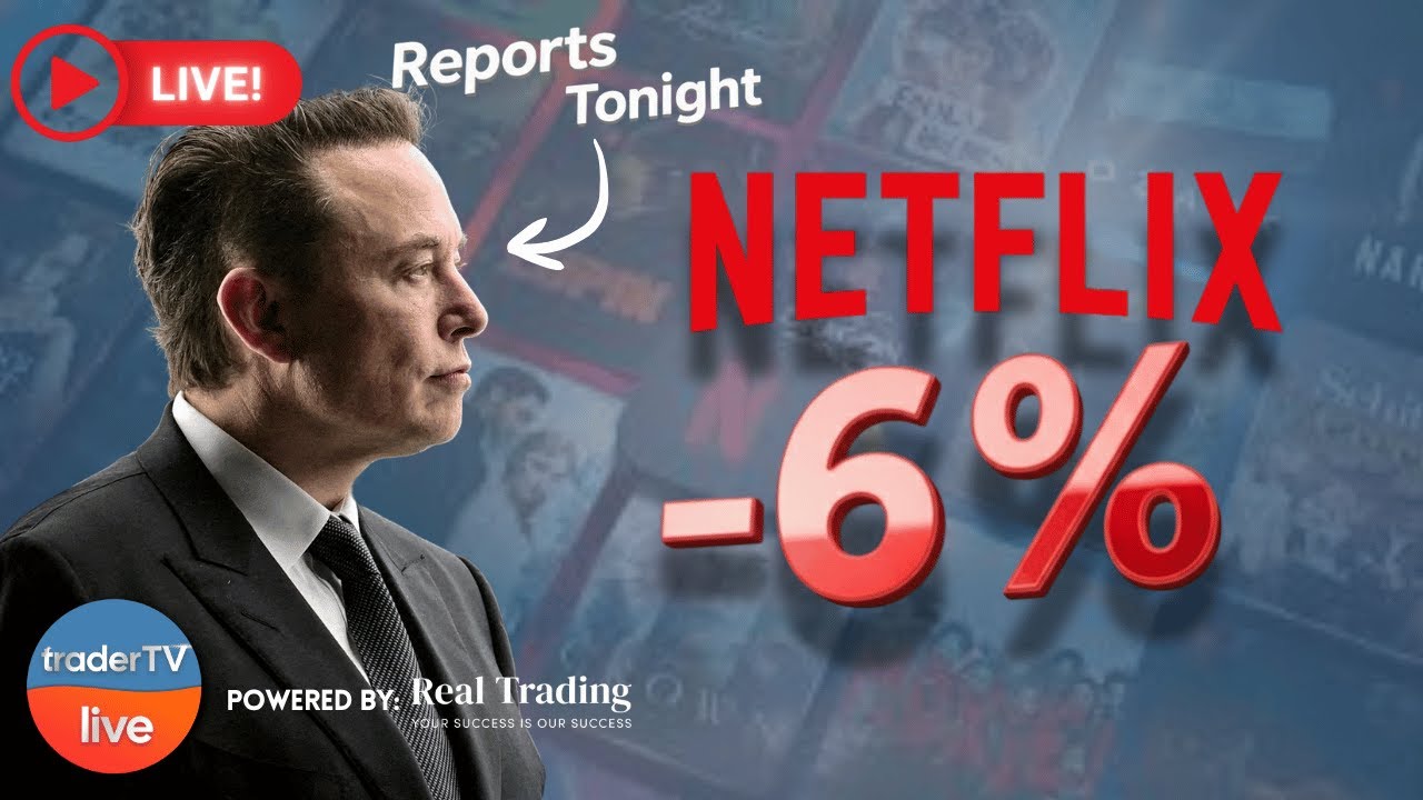BREAKING: $NFLX TANKS 6% 📉 | Can $TSLA Earnings Tonight Save Markets❓ | Live Today