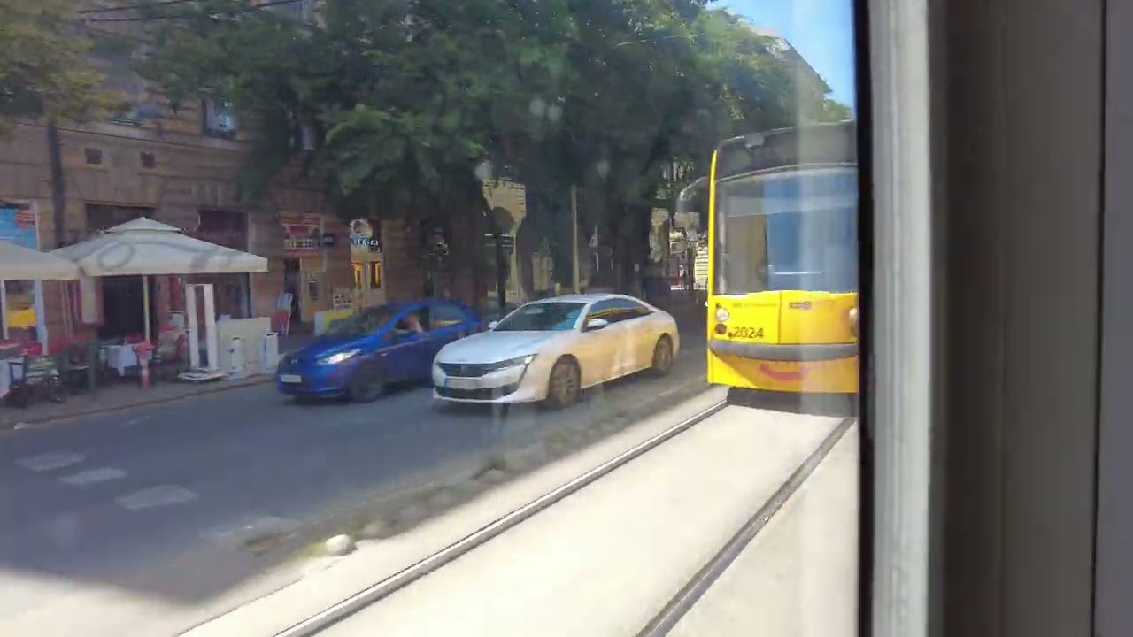 tram ride from Corvin-negyed to Oktogon -  Budapest, Hungary [4K HDR]