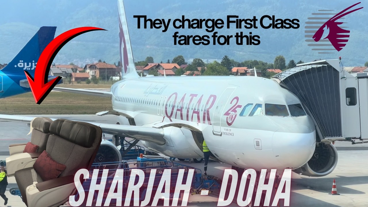 The Worst First Class in the Middle East | Sharjah to Doha | Qatar Airways First Class | Trip Report