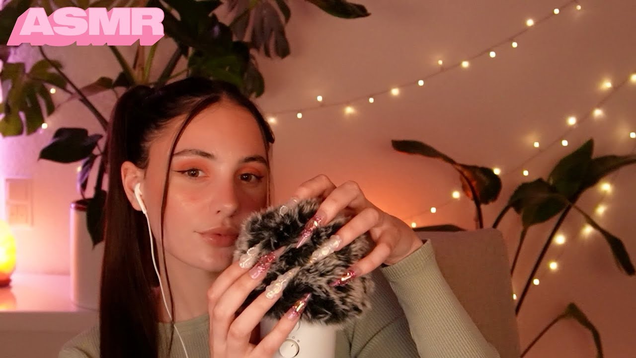 ASMR FLUFFY MIC COVER 🎙️ massaging you to sleep 😴 NO TALKING 🤫