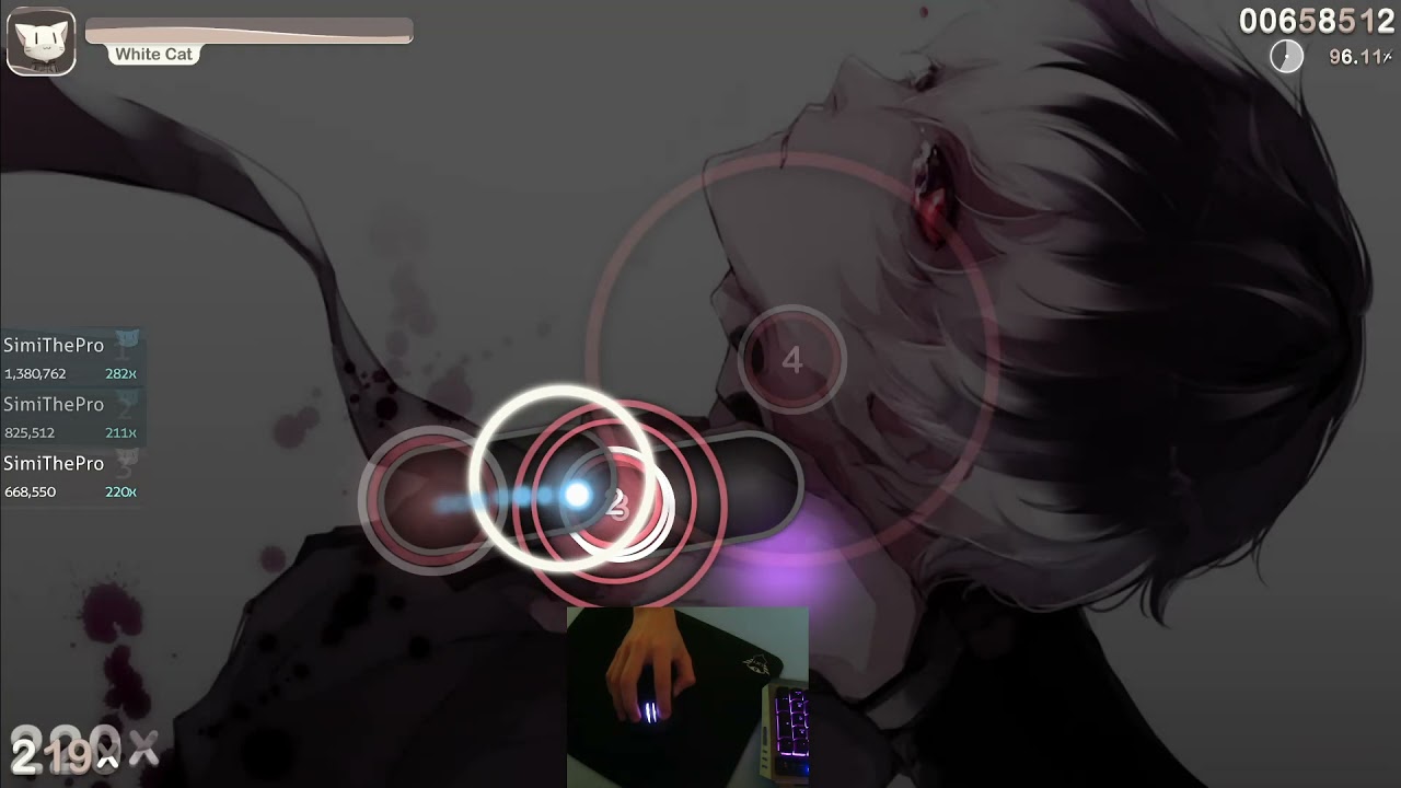 High Sensivity Mouse Player in osu be like: