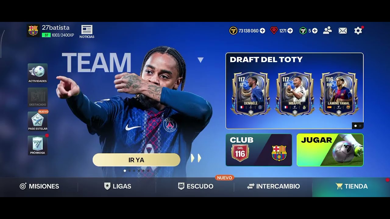 Me salió un gel 117 en fc Mobile 26
