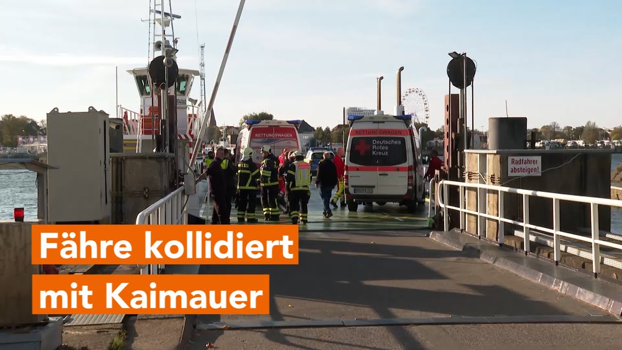 Fährunfall in Rostock Hohe Düne: Fähre kollidiert mit Kaimauer