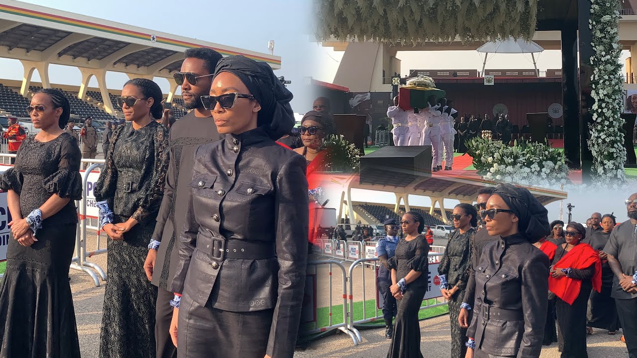 Watch Dr. Zanetor Rawlings and family arrive tearfully as they accompany their mother’s body