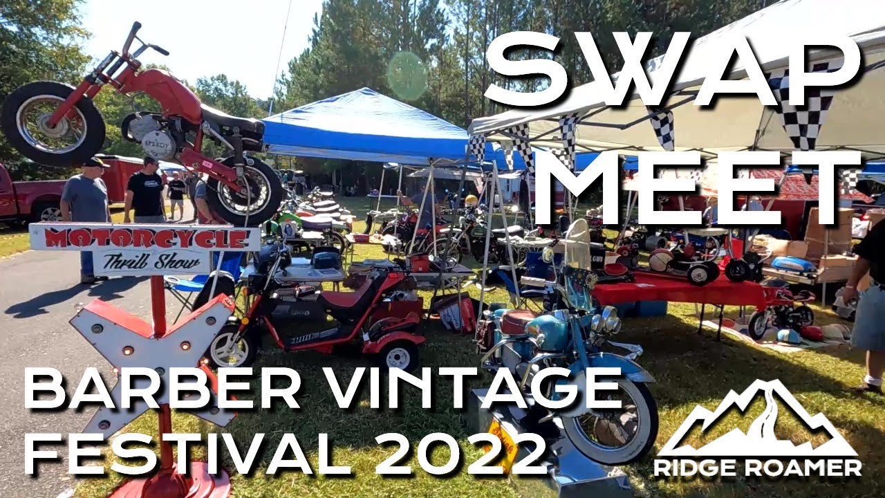 HUGE Vintage Motorcycle Swap Meet - Barber Vintage Festival 2022 - Walk Through