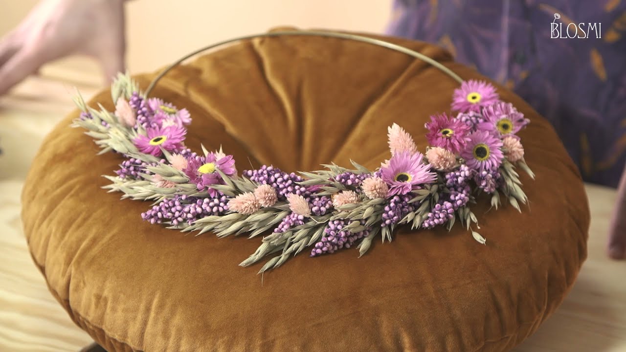 Blosmi | Wianek z suszonych kwiatów - tutorial do it yourself