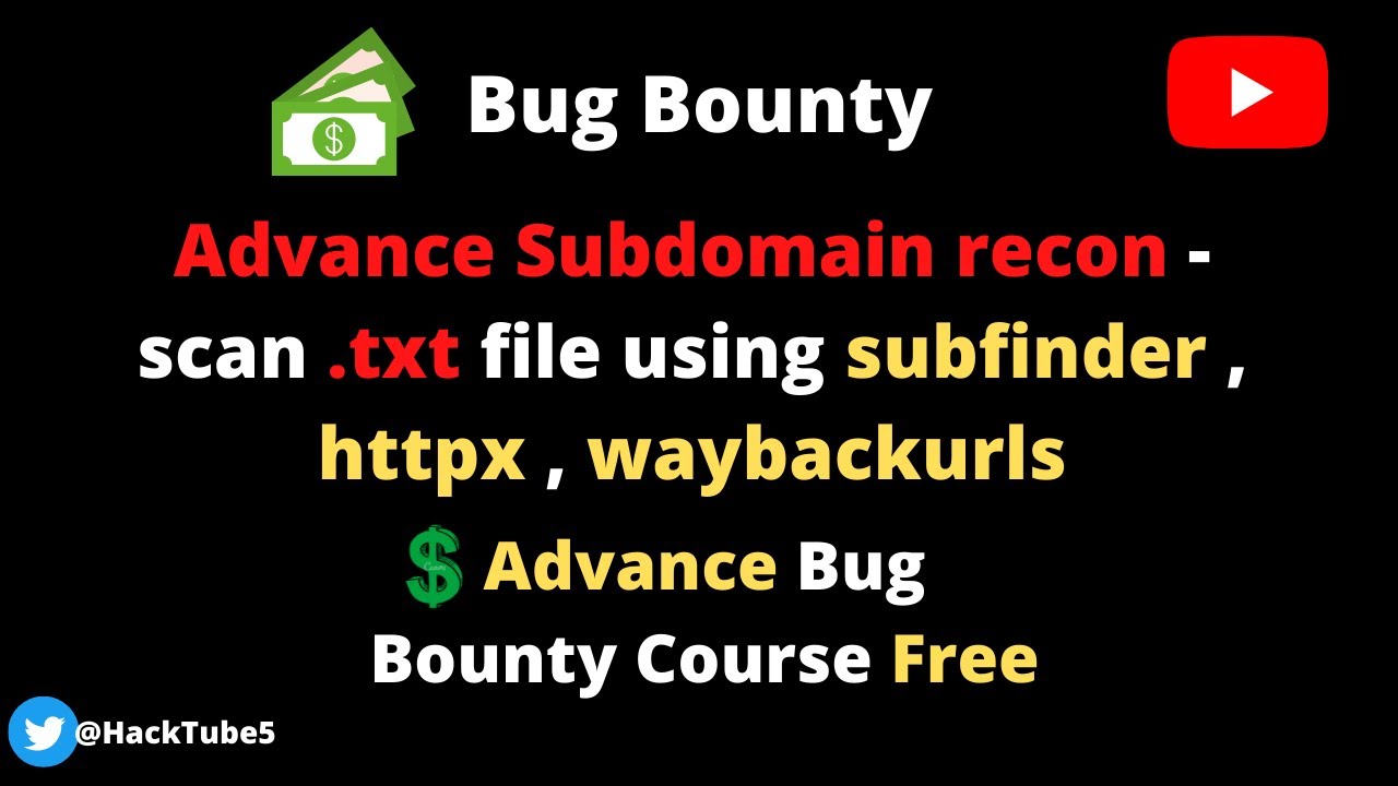 Advance Subdomain recon - scan .txt file using subfinder ,  