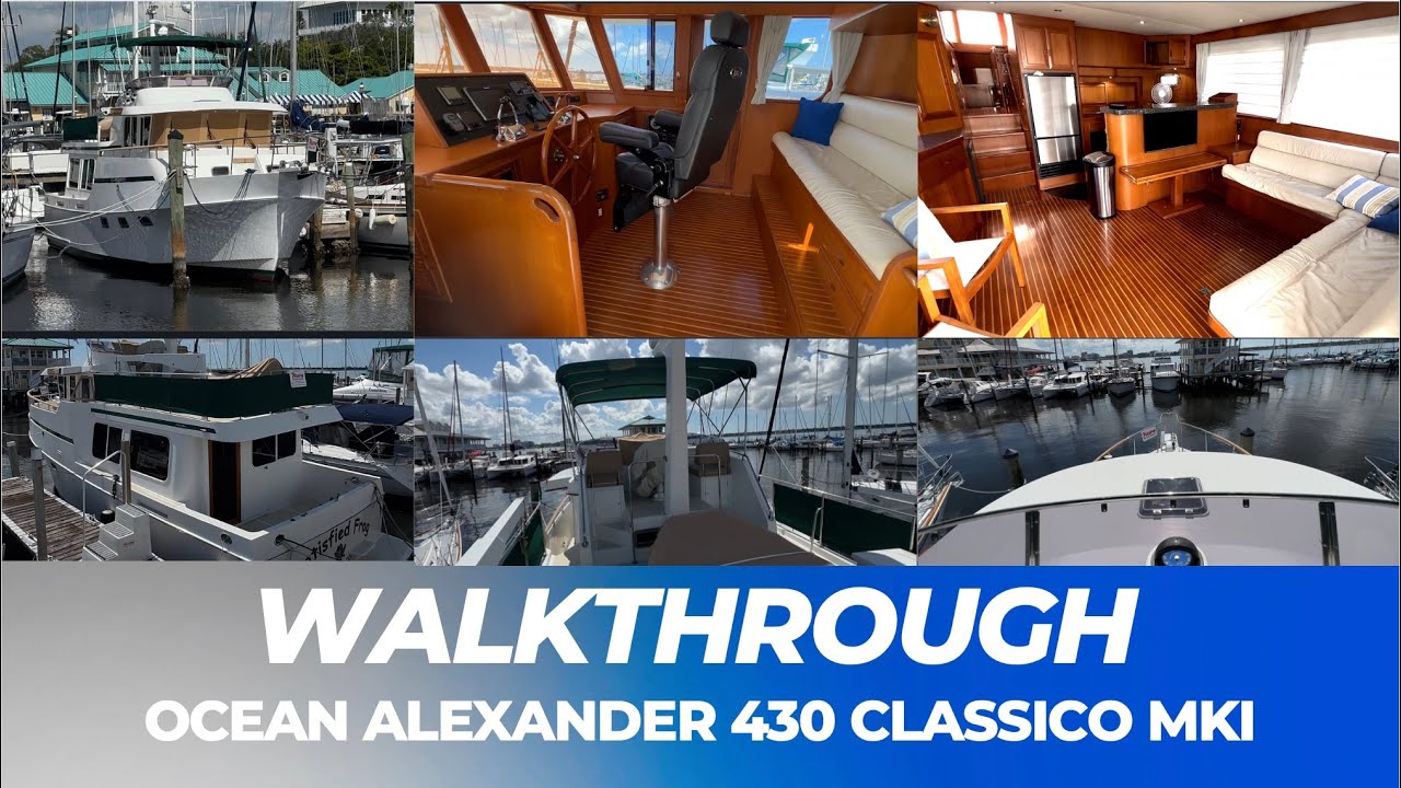 Walkthrough - 2000 Ocean Alexander 430 Classico MK1 Motor Yacht - A Unique Cruising Experience.