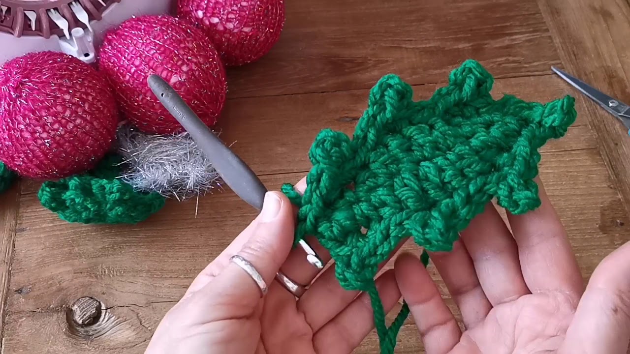 Foglia di agrifoglio #crochet, uncinetto facile