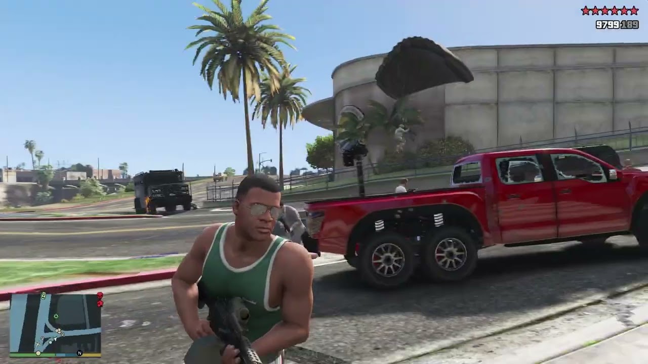 GTA V: NOOSE Headquarters 10 Star Cop Massacre + Escape