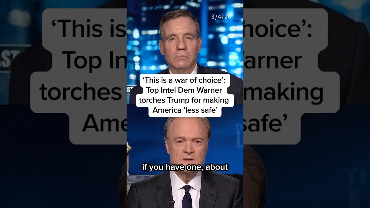 'This is a war of choice': Top Intel Dem Warner torches Trump for making America 'less safe'