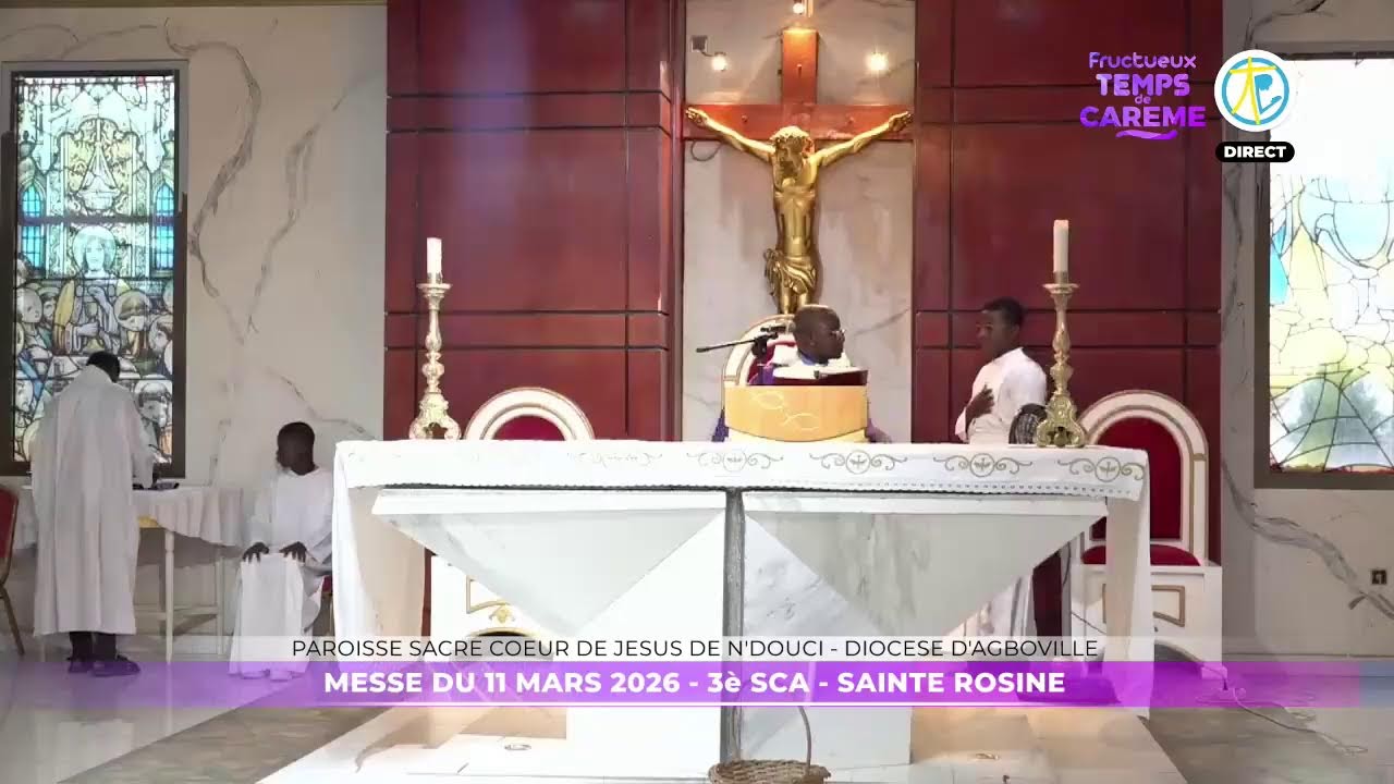 Messe de 6h20 du 11 mars 2026 en direct de la paroisse Sacré Coeur de Jésus de Ndouci