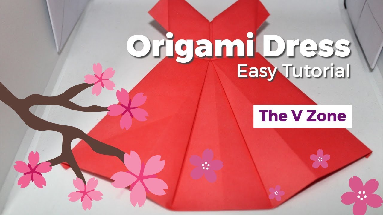 How To Make Origami Dress - Paper Dress - Easy Origami Wedding Dress