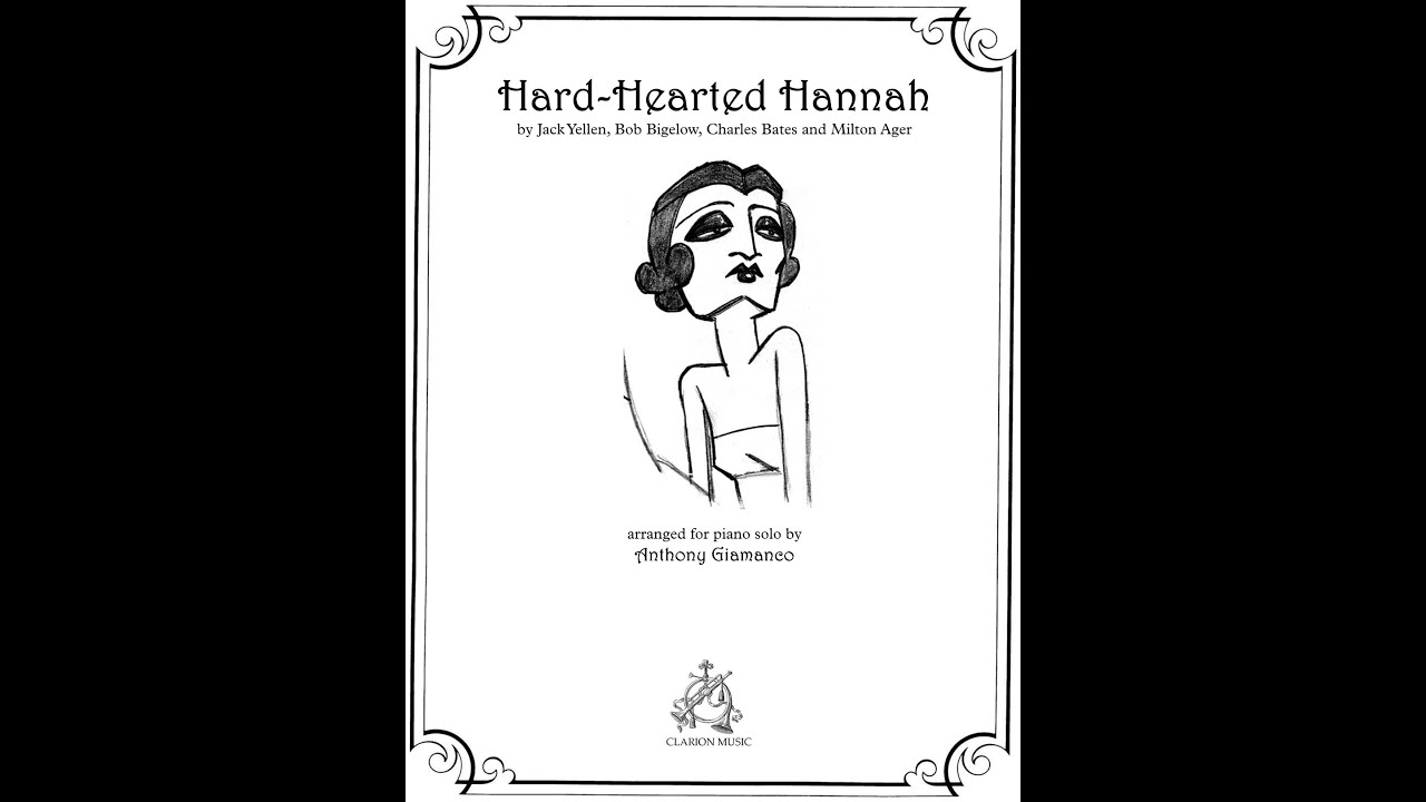 Hard Hearted Hannah (jazz piano solo) - arr. Giamanco