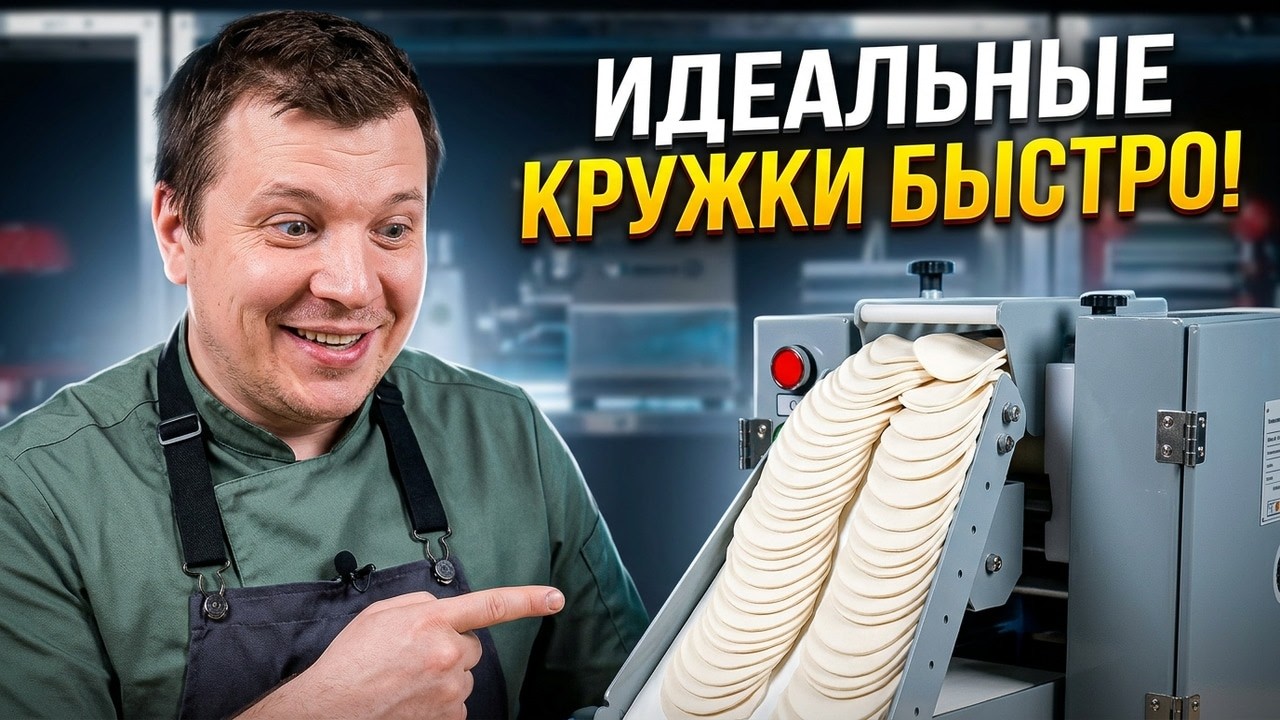 Как работает тестоокруглитель ? Машина для изготовления тестовых кружков JPG50, d80 Foodatlas