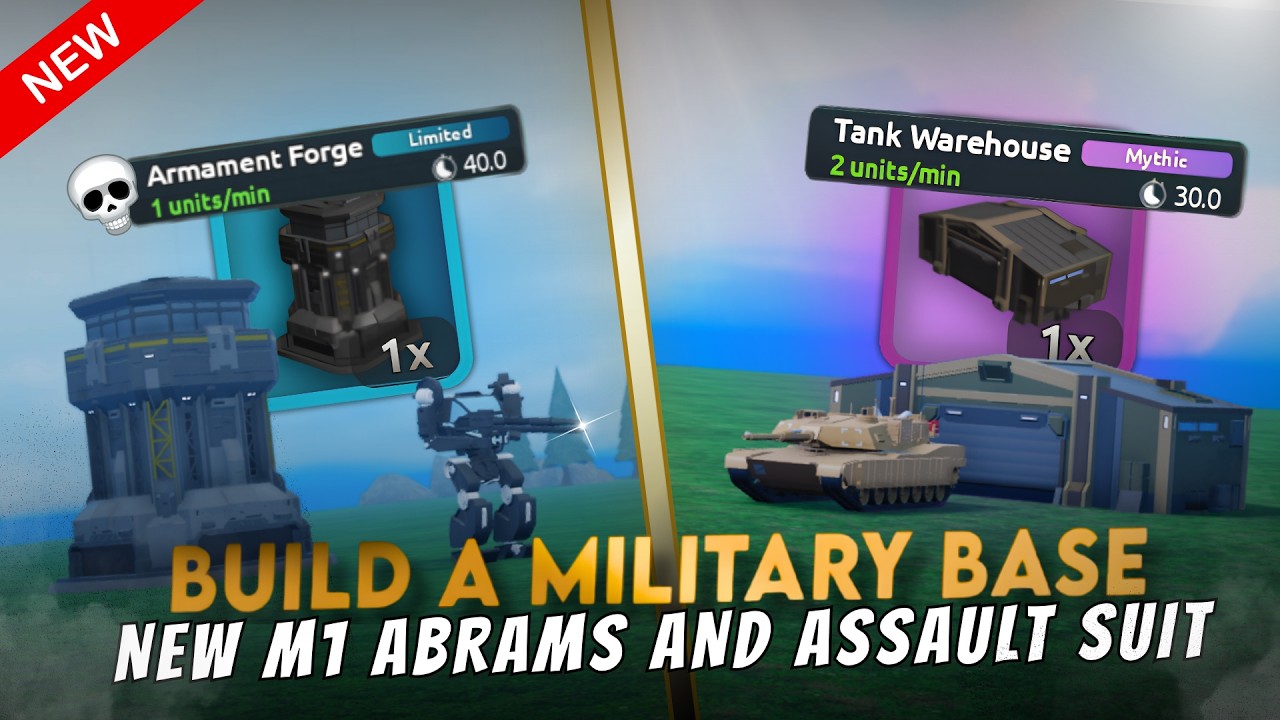НОВАЯ КУЗНИЦА ВООРУЖЕНИЯ И СКЛАД ТАНКОВ В BUILD A MILITARY BASE