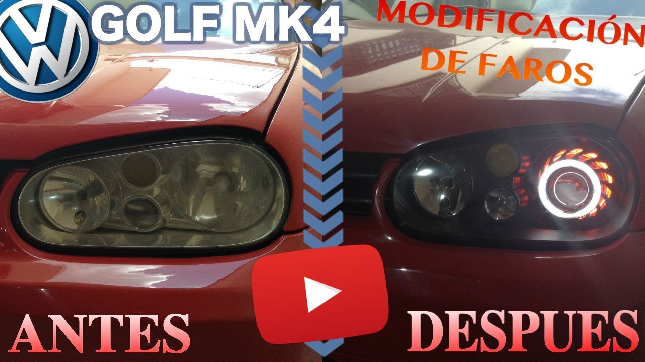 VOLKSWAGEN GOLF MK4 FAROS/ RETROFIT HEADLIGHT ANGEL EYES/XENON