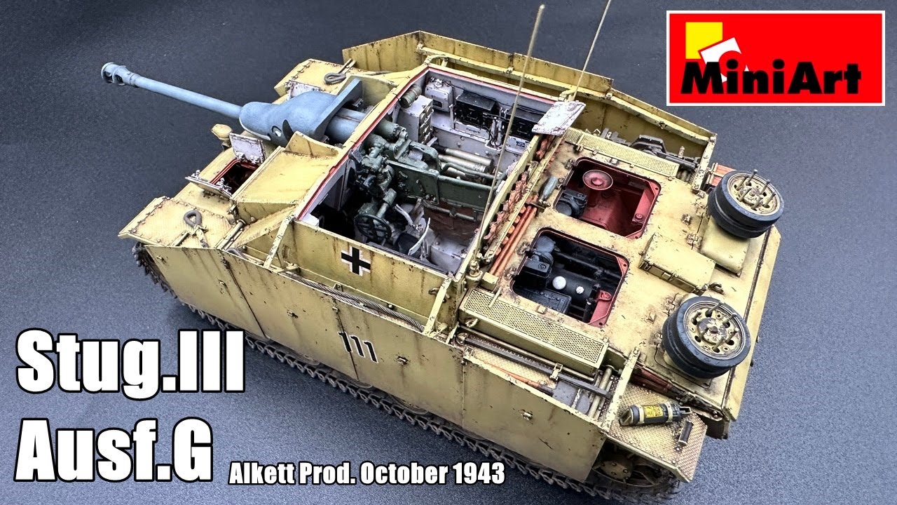 [Full build]Miniart1/35 Stug.III ausf.G Alkett prod. october 1943 III号突撃砲G型【プラモデル 戦車】