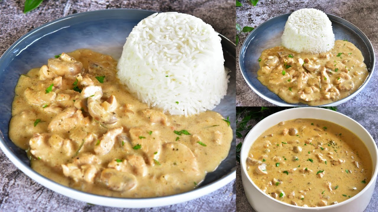 سترجانوف الدجاج من الأطباق المميزه السهله السريعه 💪💯Chicken Stroganoff