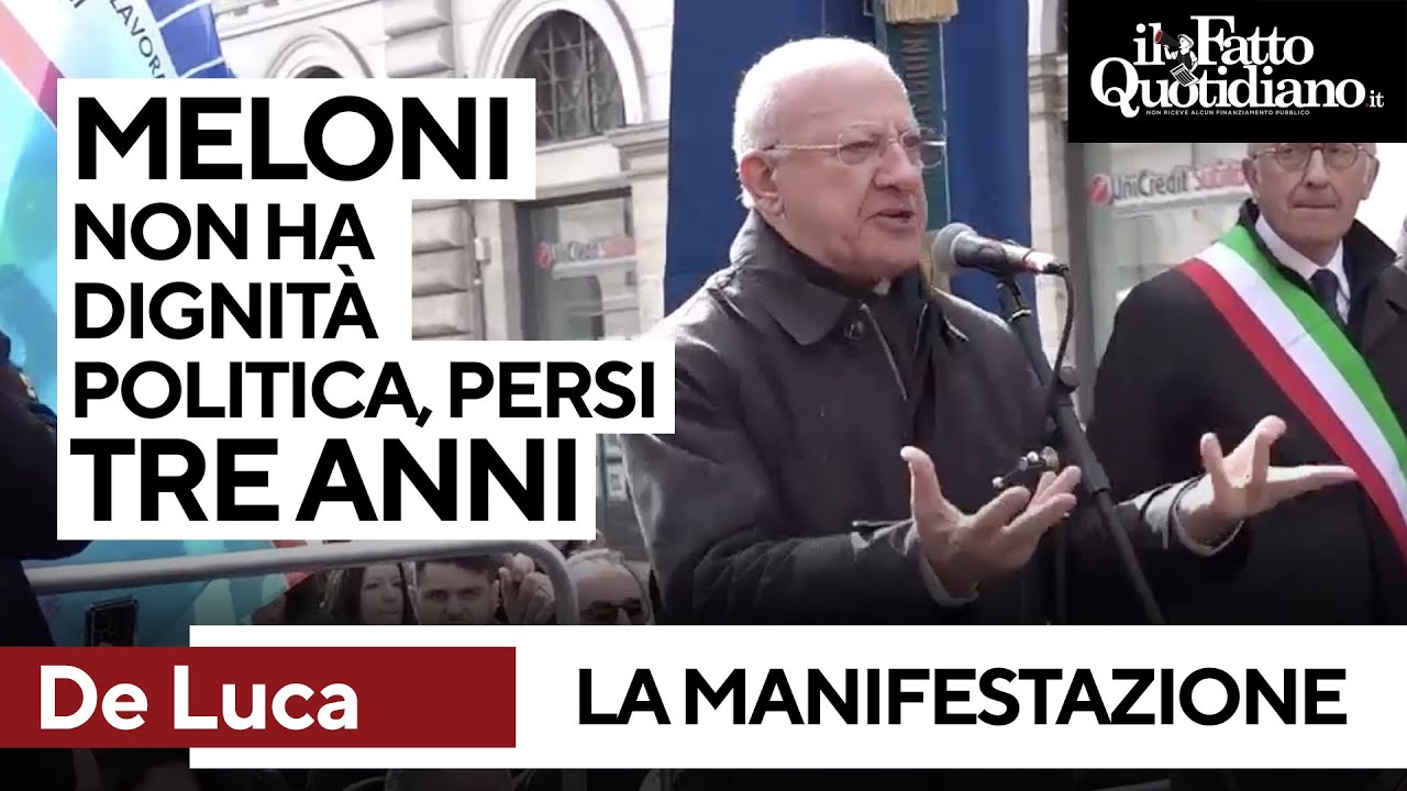 De Luca vs Meloni: 