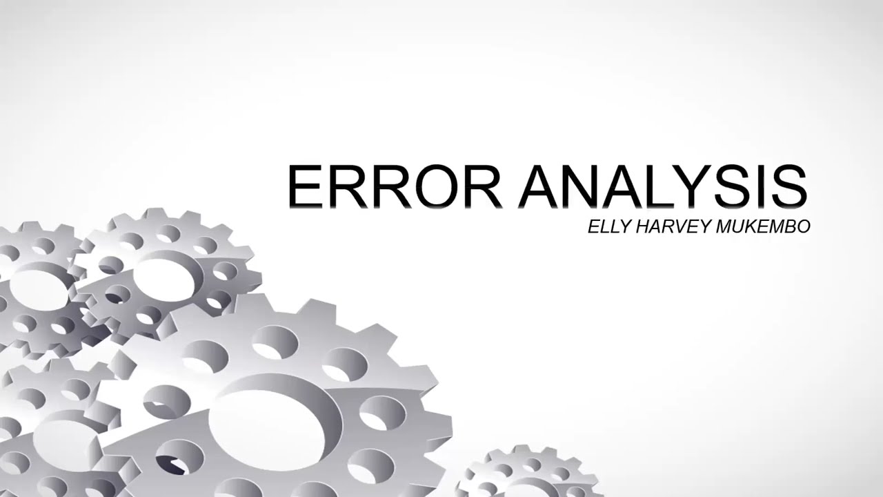 INTRODUCTION TO ERROR ANALYSIS