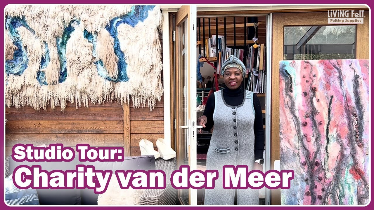 Fiber Arts Craft Room Studio Tour: Charity van der Meer of Sharit #livingfelt