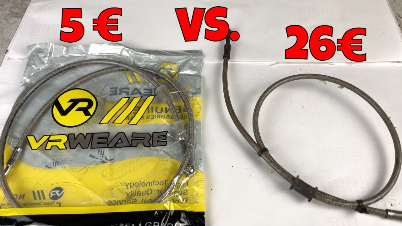 Teuer VS. Billig Stahlflex Bremsschlauch / Wir vergleichen für euch