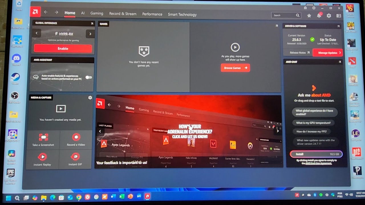Como instalar o driver de vídeo da RX 9060XT?