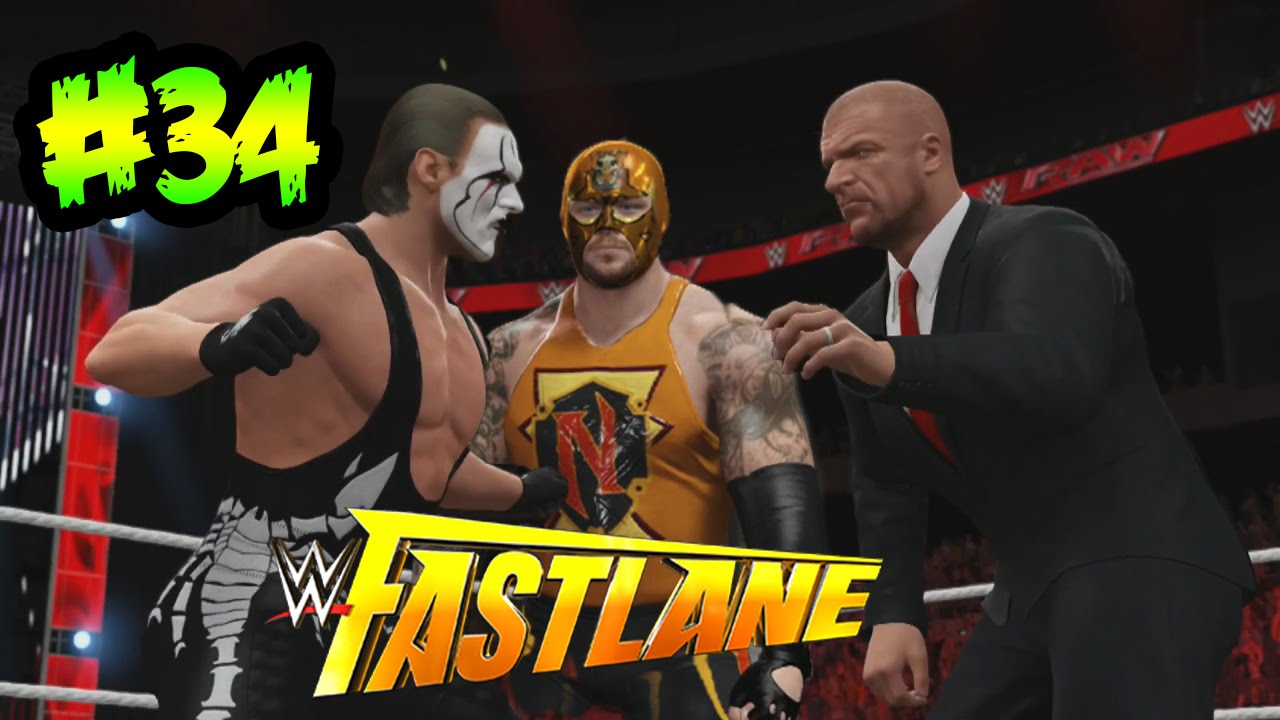 WWE 2K16 - FastLane - STING enfrenta la autoridad, Nacho Libre le Ayudara ?