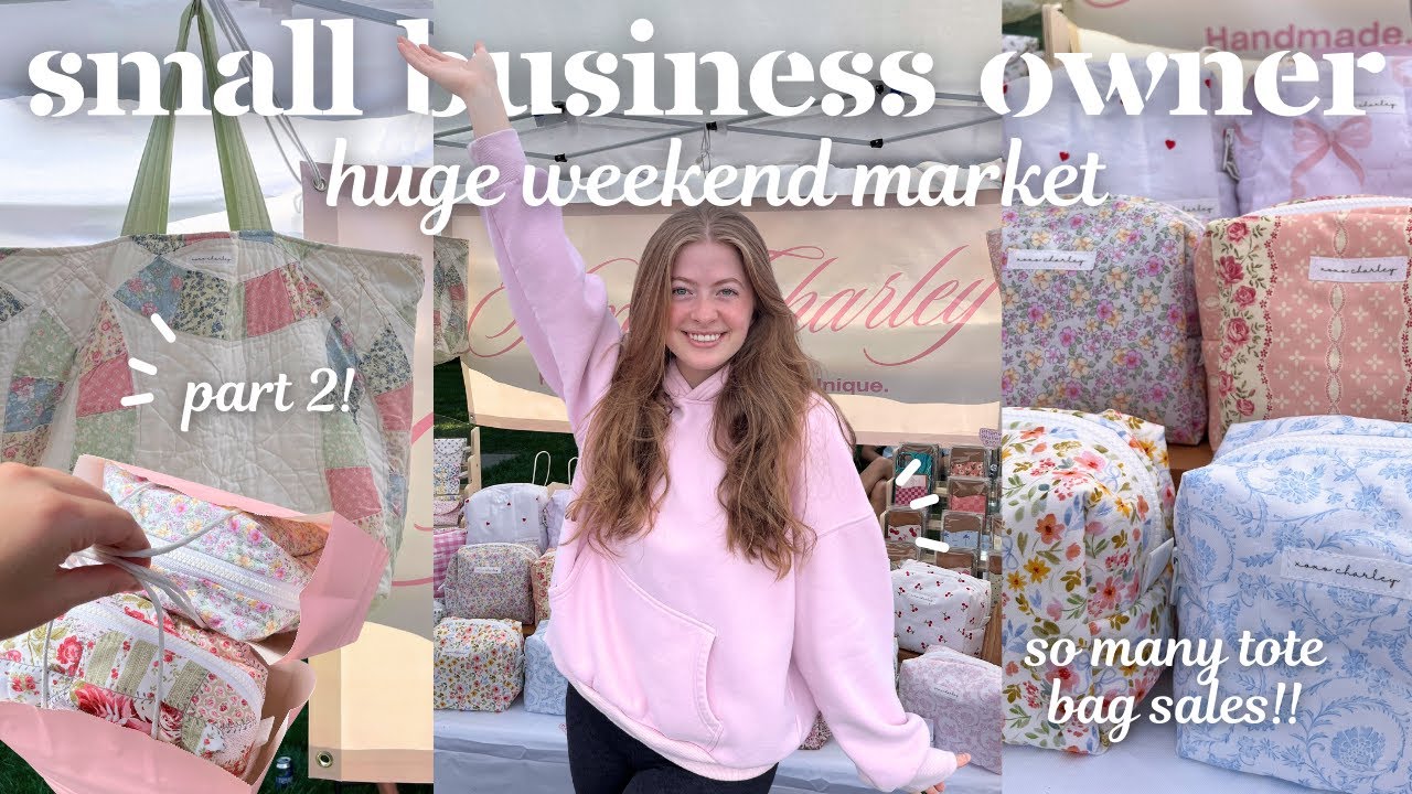PART TWO: EIGHTH MARKET OF 2025!!✨🛍️🎀 / selling tote bags, makeup bags, & more at AppleJack Festival