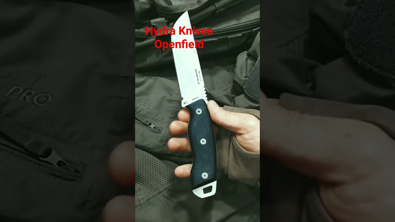 Hydra Knives , modelo Openfield en acero Niolox .