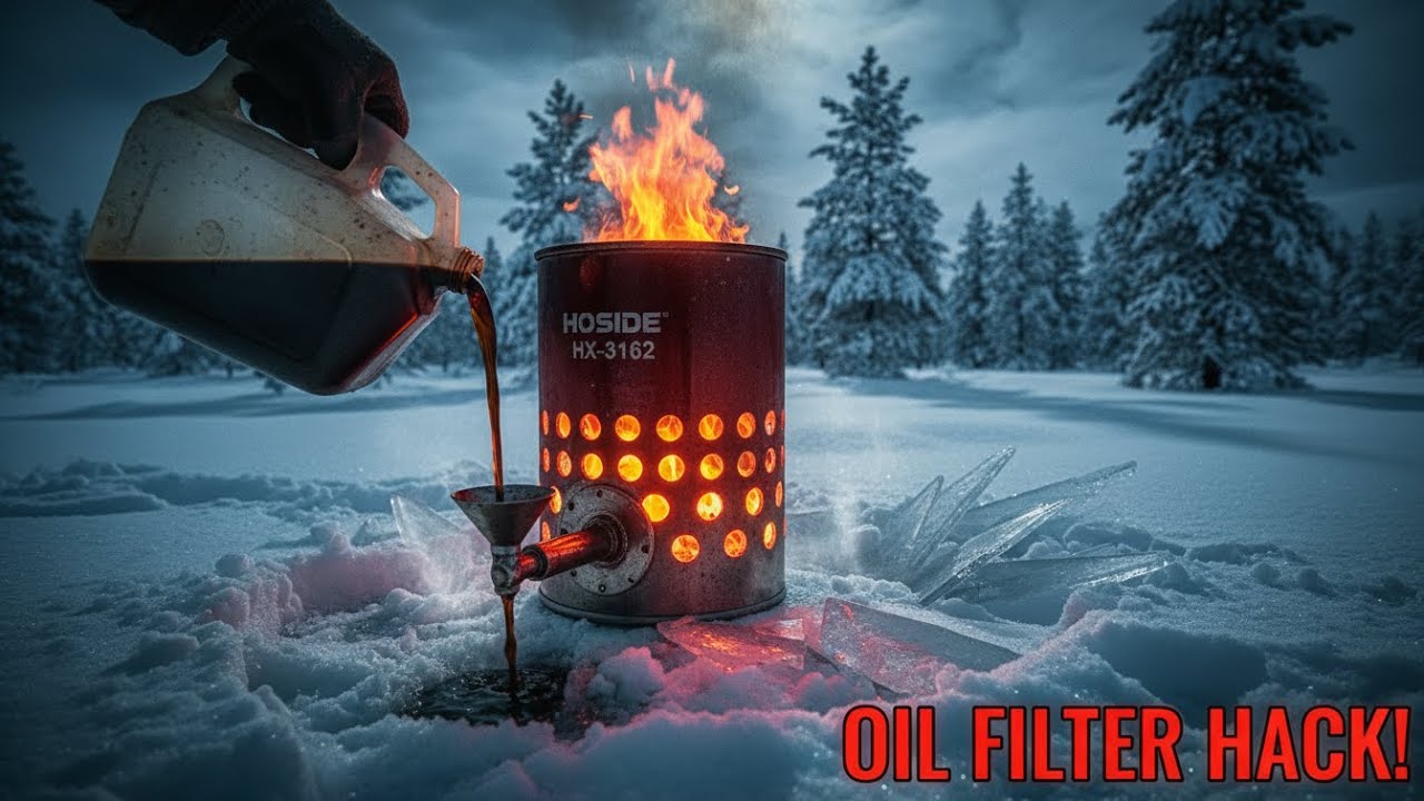Insane DIY Heater! Turn a Used Oil Filter into Endless Winter Heat 2025 🔥