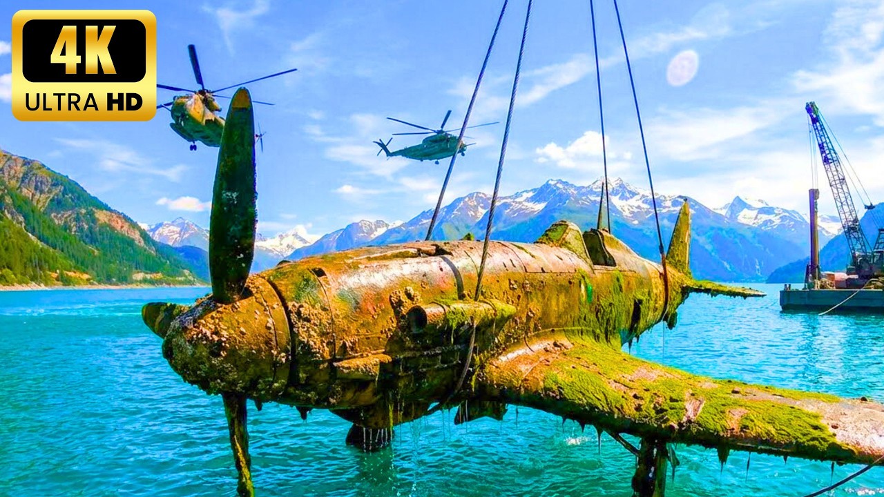 Desde un lago alpino, renace el Fiat G 55 el legendario caza italiano más temido de la WWII
