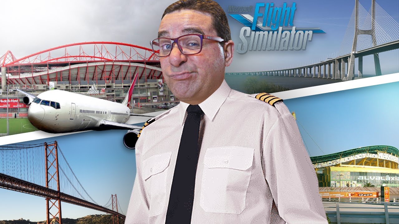 VOEI SOBRE LISBOA E VI OS ESTÁDIOS | #3 MICROSOFT FLIGHT SIMULATOR