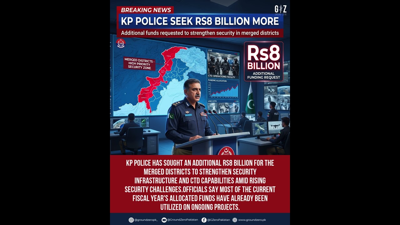 KP Police Seek Rs8 Billion More for Merged Districts Amid Rising Security Threats