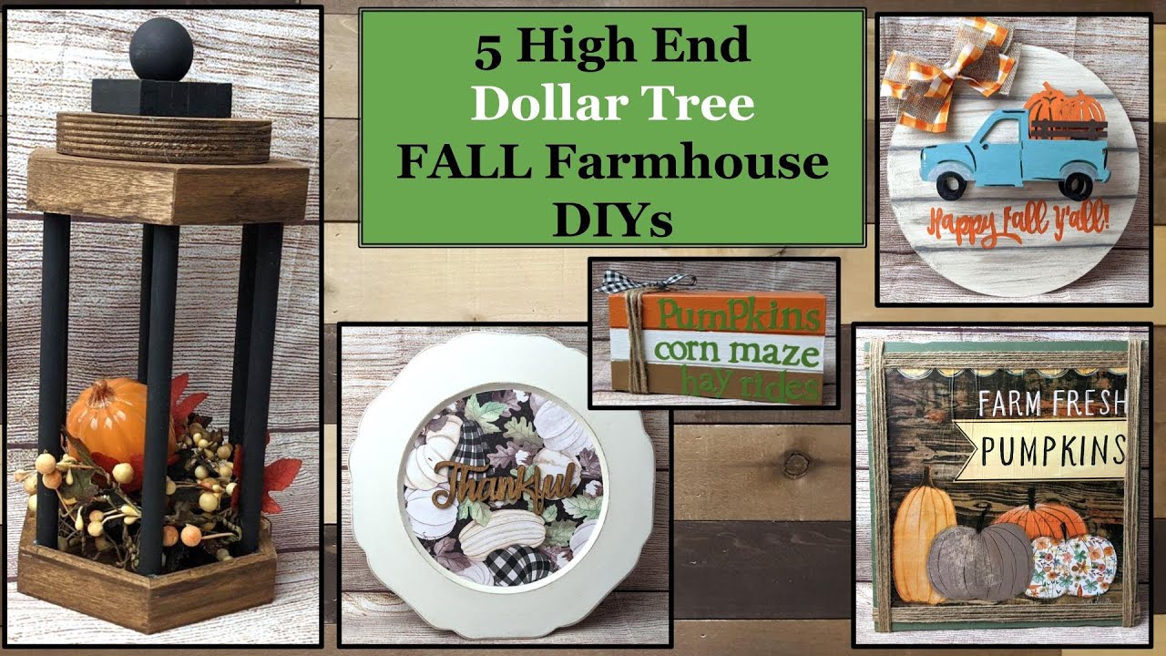 $1 HIGH END EASY FALL WOOD DIYs | DOLLAR TREE FALL DIYs | BUDGET FRIENDLY | FARMHOUSE DECOR IDEAS