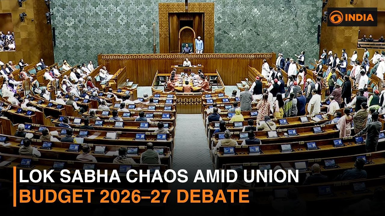 Parliament Disrupted as Lok Sabha Debates Union Budget 2026-27