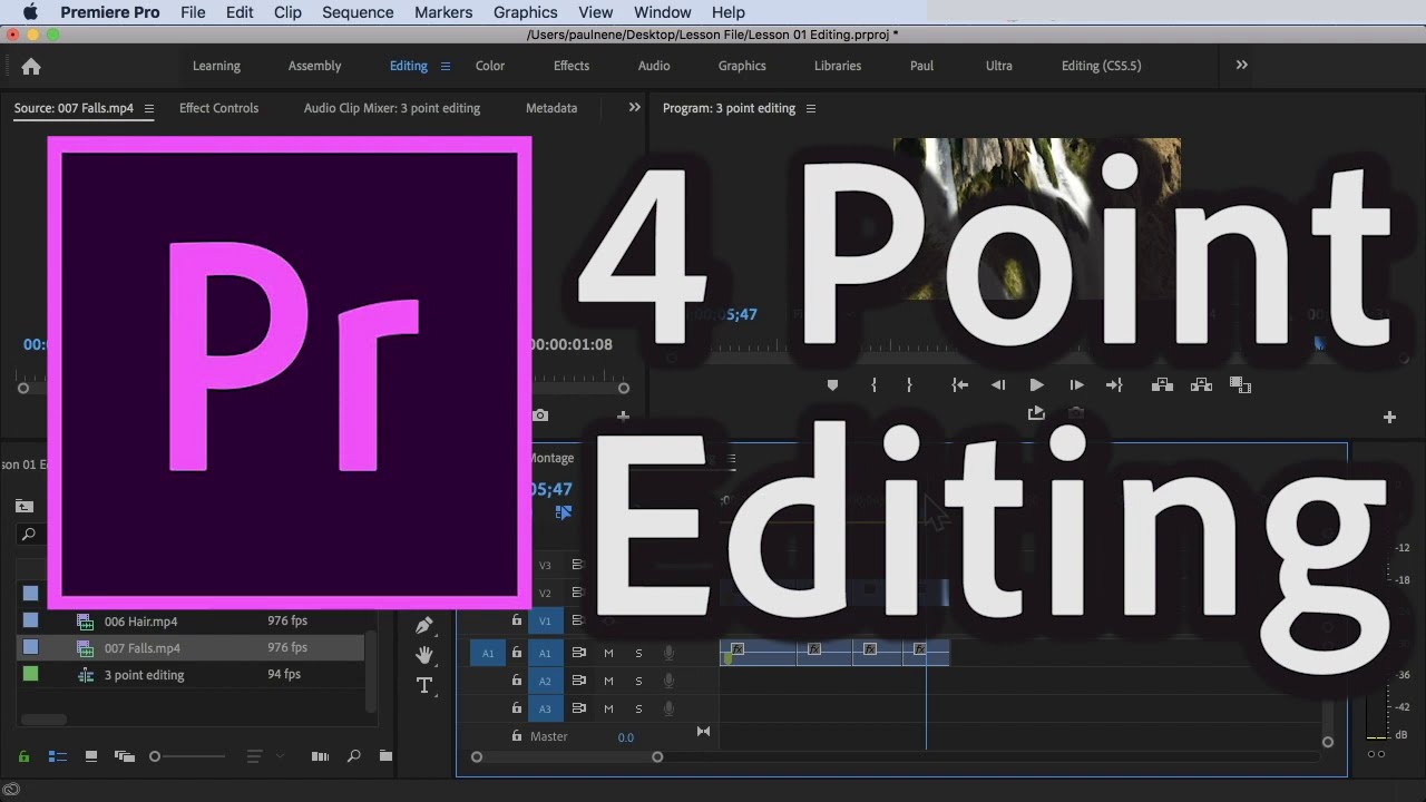 How to do 4 Point Editing in Premiere Pro CC 2020