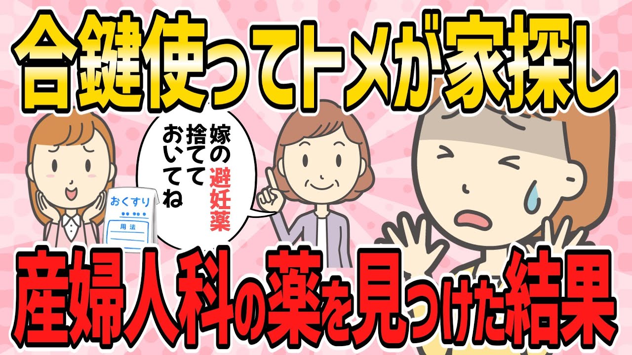 【修羅場・短編3本】合鍵使ってトメが家探し、産婦人科の薬を見つけ避妊薬と思い込んだ結果【2ch5chゆっくり解説】