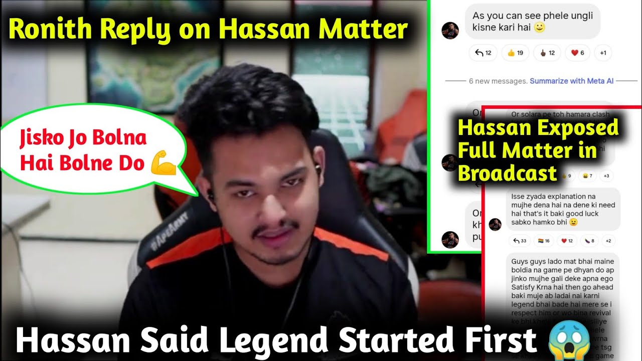 Hassan Reply on TSG Legend Matter 💥 Ronith Reaction On Hassan & TSG Legend 🤔