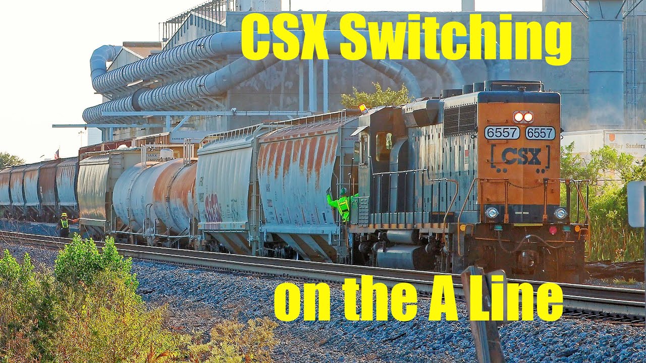 CSX Y295 Switching on the A Line near Uceta Yard & crossing the Tampa Bypass Canal