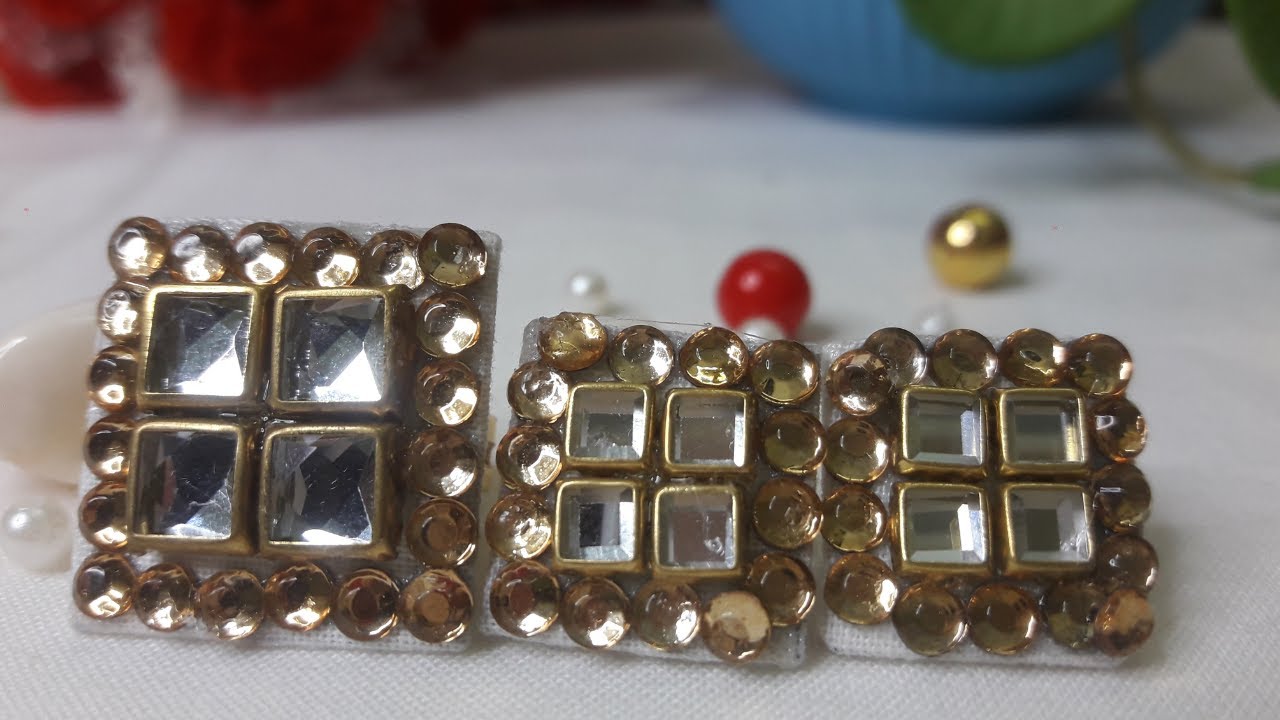 কুন্দন দিয়ে খুব সহজে তৈরী করুন জুয়েলারী গহনা | আংটি ও কানের ‍দুল তৈরীর সহজ উপায়  Soni Art and Stitch