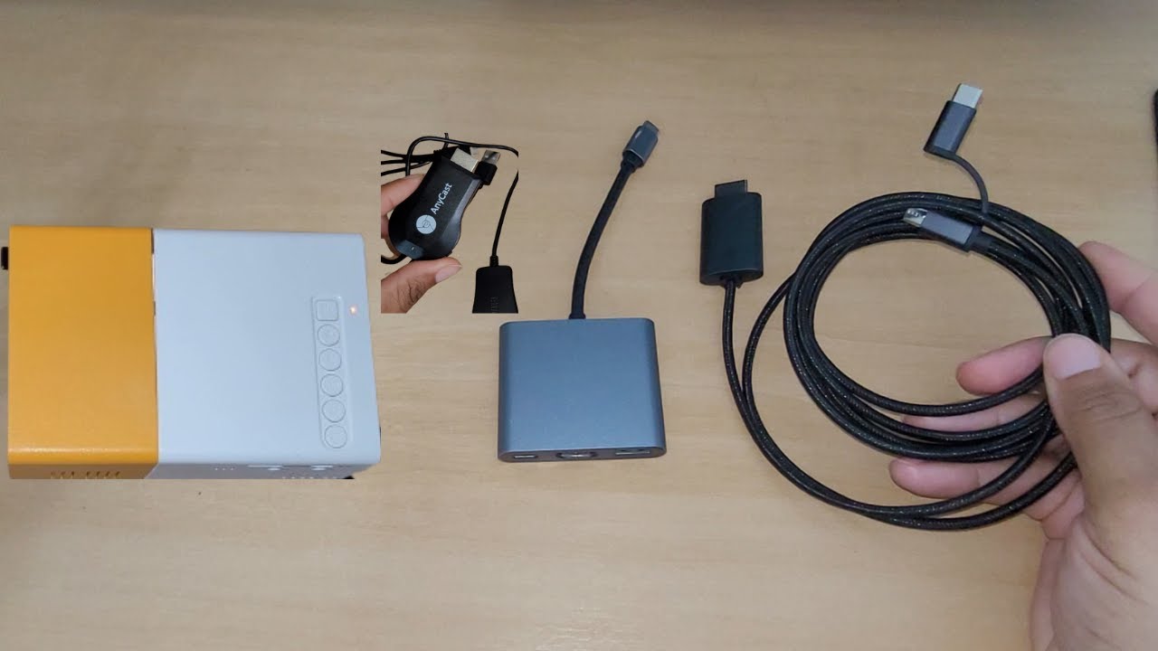 mini projetor yg300 conectar celular