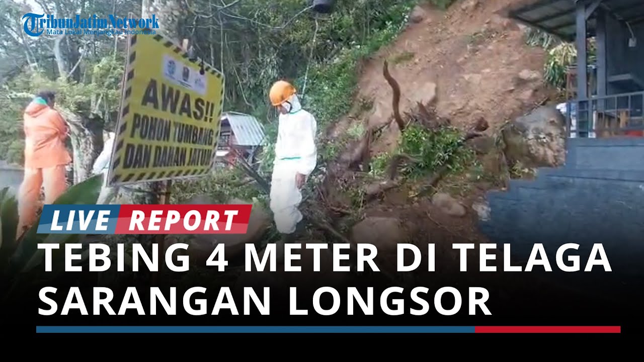 Tebing 4 Meter di Telaga Sarangan Longsor, Batu Besar Ganggu Akses Jalan Wisata