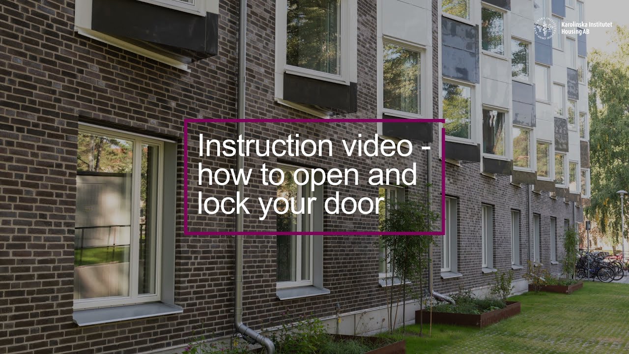 Instruction video KI Residence Solna - how to open and close the door